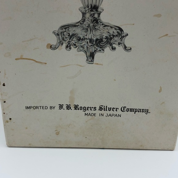 F.B. Rogers silver plated 3 light breakdown candelabra, original box